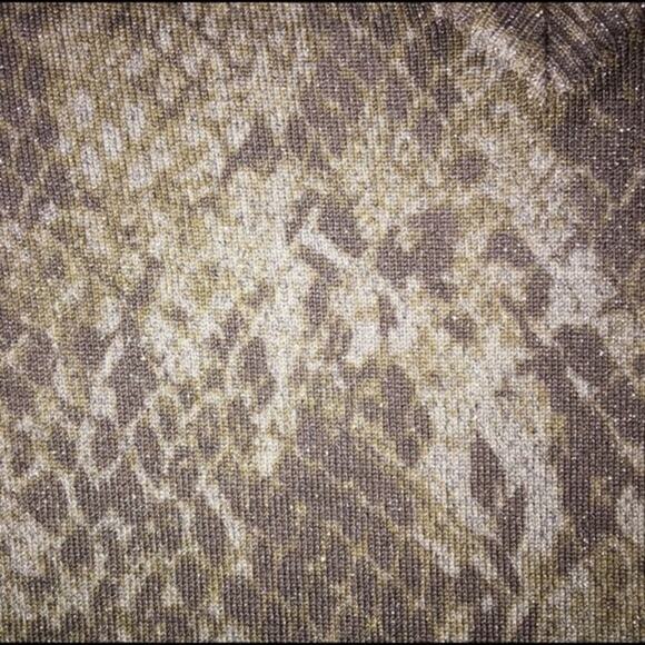 Carmen Marc Valvo Metallic Animal Print Sweater Small EUC - Picture 4 of 9